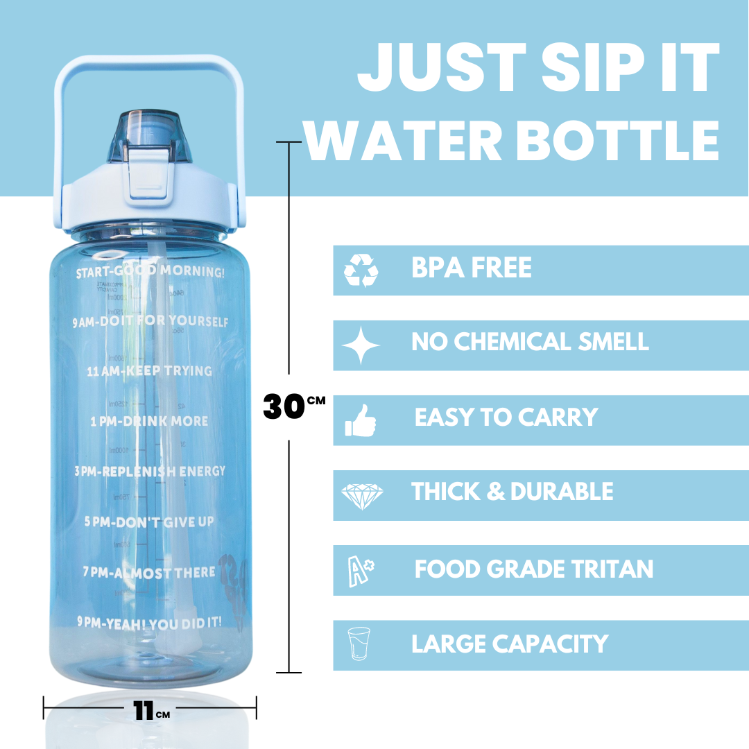 BIG WATER BOTTLE - BLACK – Just Sip It Bottles